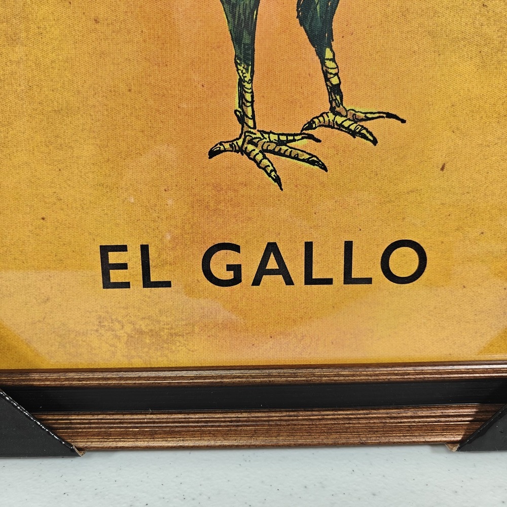 Sapna Shah El Gallo Loteria #1 Rooster Framed Wall Art 12x18" Mexican Decor NEW - Picture 4 of 11